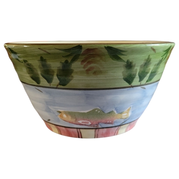 Vtg Home Trends Bella Ceramica Timberline Earthenware Coupe Soup Bowl - Picture 9 of 14